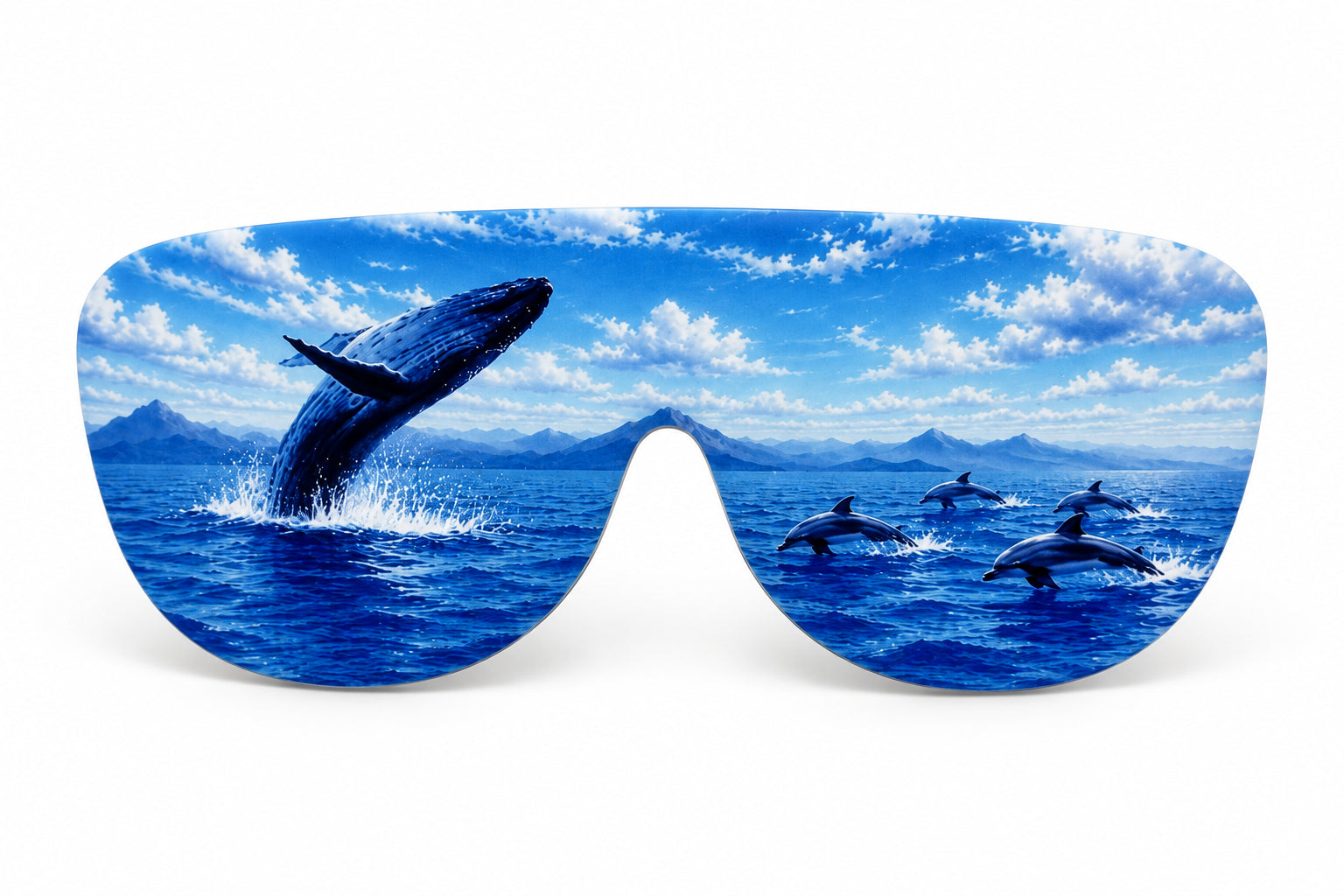 Blue Whale printed Icons glasses case