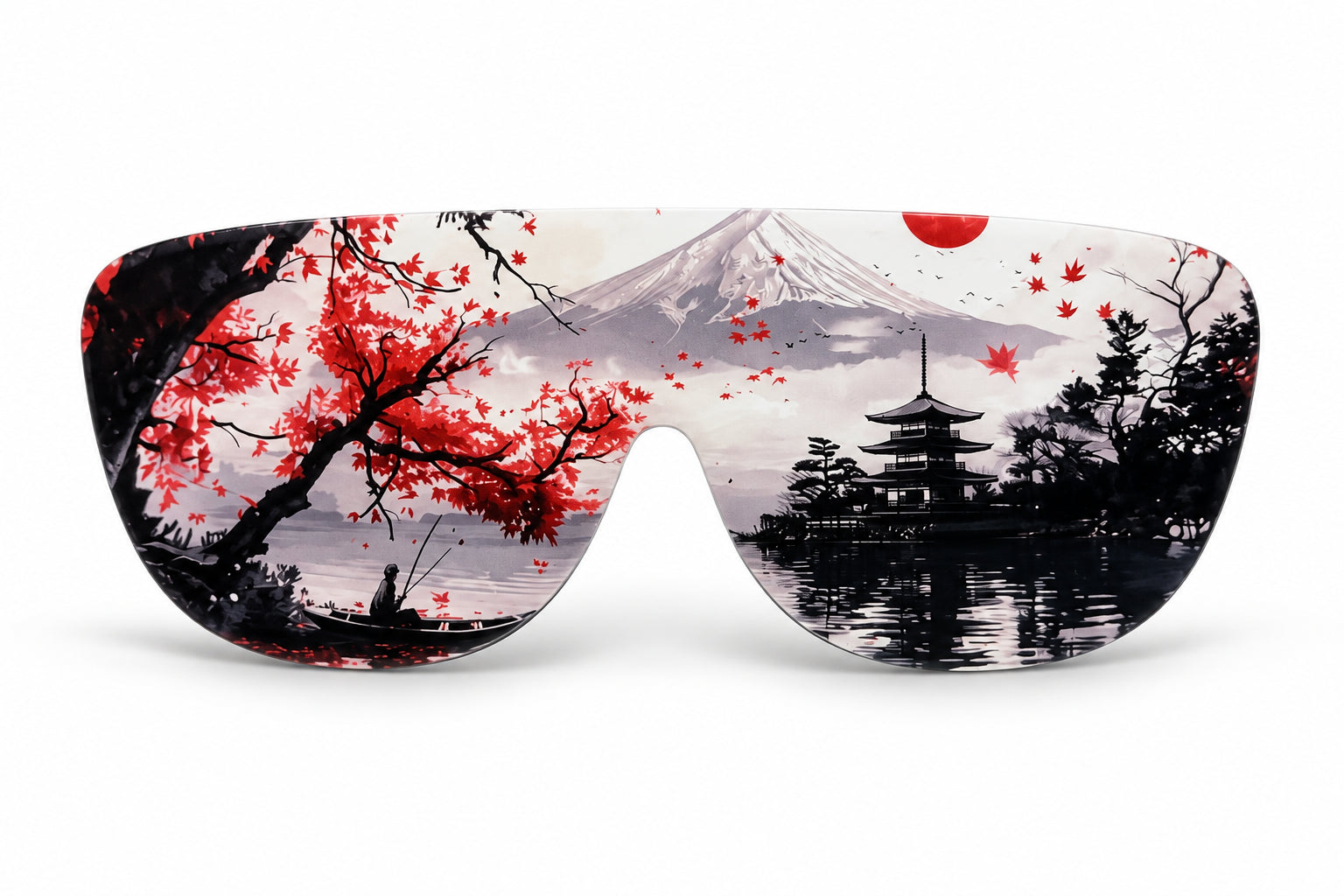 Crimson Fuji - Japan printed Icons glasses case
