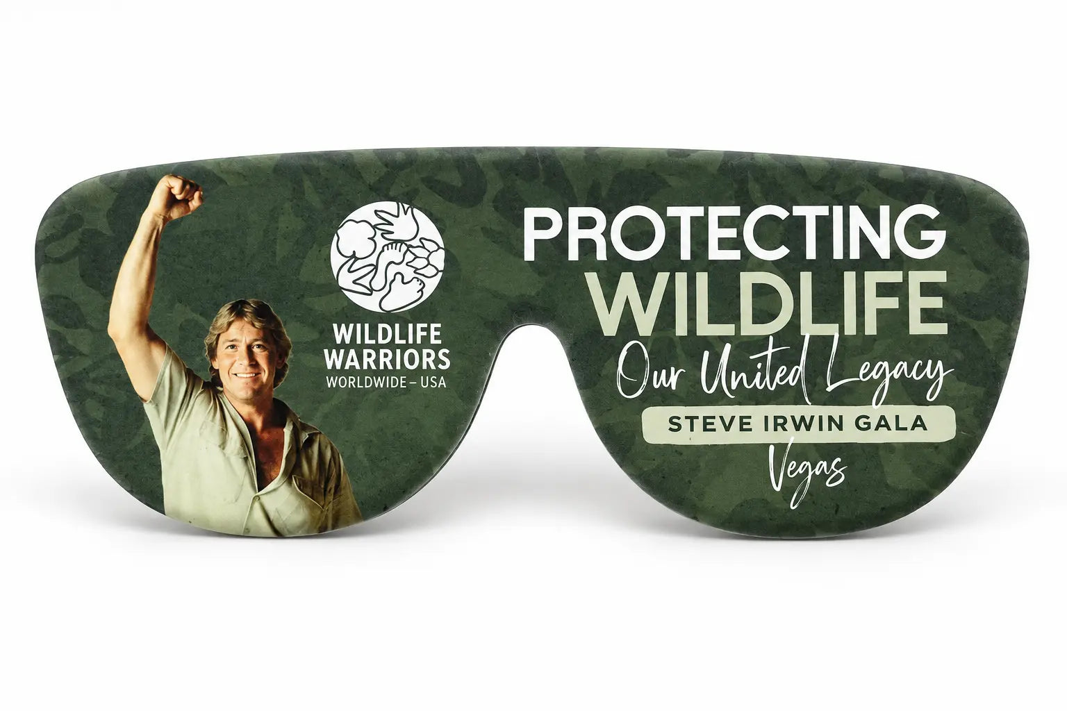Custom printed Icons case for the Steve Irwin Gala in Las Vegas, featuring Wildlife Warriors